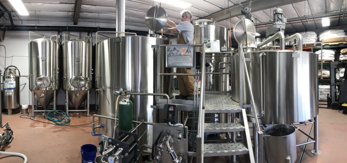 Secret Trail Brewing Company stainless brewhouse